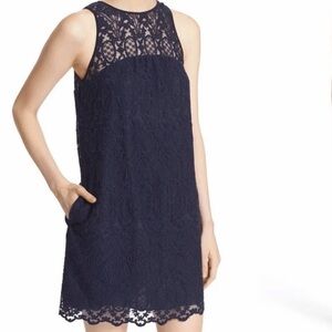 Monteau Navy Lace Dress